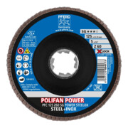 Pferd Fächerschleifscheibe X-LOCK STEELOX K60SGP 125mm-2