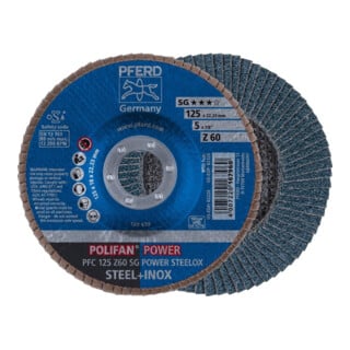 Pferd Fächerschleifscheibe Z 60SGP POWER 125mm K60