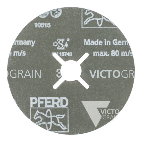 PFERD Fiberscheibe Ø 100mm VICTOGRAIN-COOL36 für Edelstahl und Stahl