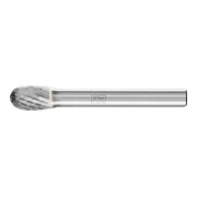 PFERD Fraise à tête en carbure goutte TRE Ø 08x13 mm Tige Ø 6 mm Z4 universel moyen fin