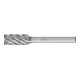 PFERD Fraise à tige carbure haute performance STEEL cylindre ZYAS denture frontale Ø 10x20mm tige Ø 6mm acier-1