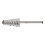 PFERD Fraise en bout HSS forme cône rond L Ø 16x30mm tige Ø 6 mm Z 3 universelle moyenne fine brise-copeaux