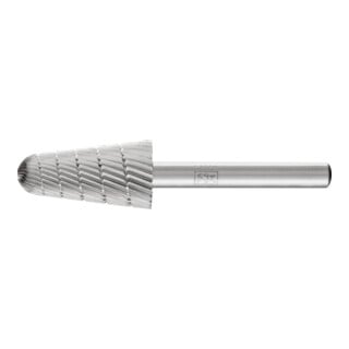 PFERD Fraise en bout HSS forme cône rond L Ø 16x30mm tige Ø 6 mm Z 3 universelle moyenne fine brise-copeaux