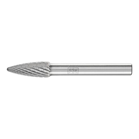 PFERD Fraise en carbure à arc rond RBF Ø 08x20 mm Tige Ø 6 mm Z4 universelle moyenne fine