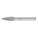PFERD Fraise en carbure à arc rond RBF Ø 08x20 mm Tige Ø 6 mm Z4 universelle moyenne fine-1