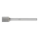 PFERD Fraise en carbure cylindrique ZYA Ø 06x07 mm tige Ø 3 mm Z5 universelle fine-1