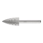 PFERD Fraise en forme d'arc pointu HSS K Ø 16x30mm Tige Ø 6 mm Z 3 universel moyen fin brise-copeaux-1