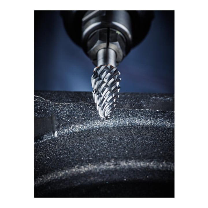 Pferd Fraise haute performance en carbure CAST cylindre ZYAS denture frontale Ø 10x20mm tige Ø 6mm pour fonte