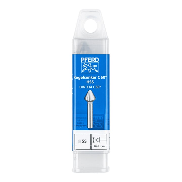 PFERD TOOLS Fraise conique HSS DIN 334 C 60°, diamètre extérieur 8,0 mm HSS