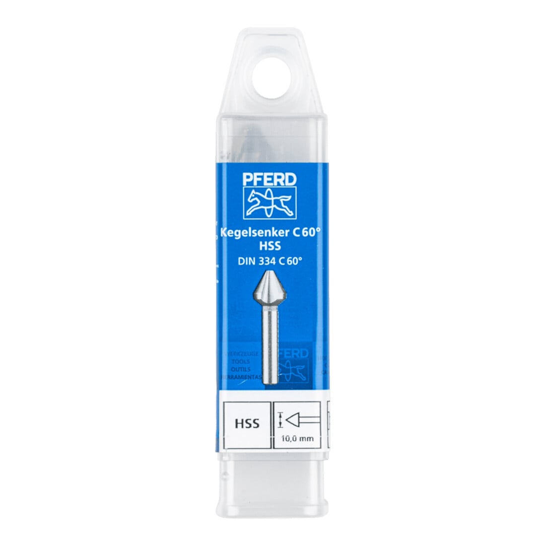 PFERD Fraise HSS DIN 334 C60 degrés, diamètre extérieur 8,0 mm HSS