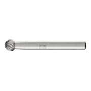 PFERD Fraise rotative HSS forme boule Ø 08x07 mm tige Ø 6 mm Z 3 universelle moyenne fine brise-copeaux