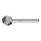 PFERD Fraise rotative HSS forme boule Ø 16x14 mm Tige Ø 6 mm Z 3 universel moyen fin brise-copeaux-1