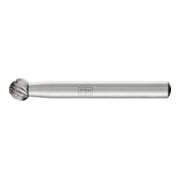 PFERD Fraise rotative HSS forme boule Ø 08x07 mm tige Ø 6 mm Z 3 universelle moyenne fine brise-copeaux