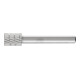 PFERD Fraise rotative HSS forme cylindre tête A-ST Ø 10x13mm tige Ø 6mm Z 3 universelle moyenne fine brise-copeaux