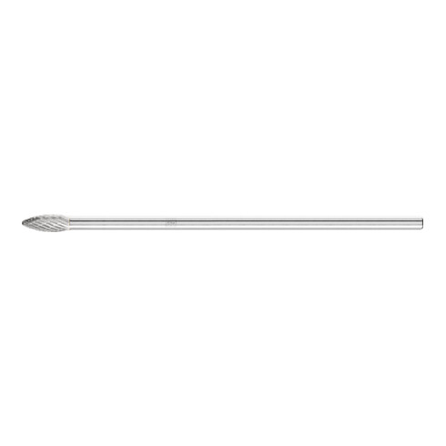 PFERD Hartmetall Frässtift Flamme B Ø 08x20mm Schaft-Ø 6x150mm Z3P universal mittel kreuzverzahnt