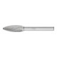 PFERD Hartmetall Frässtift Flamme B Ø 10x25 mm Schaft-Ø 6 mm Z3P universal mittel kreuzverzahnt-1