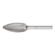 PFERD Hartmetall Frässtift Flamme B Ø 16x35 mm Schaft-Ø 6 mm Z3P universal mittel kreuzverzahnt