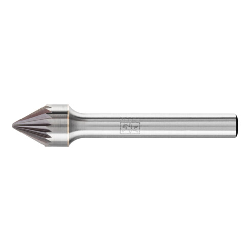 PFERD Hartmetall Frässtift Kegelsenk KSJ 60° Ø 10x08 mm Schaft-Ø 6 mm Z3 universal mittel