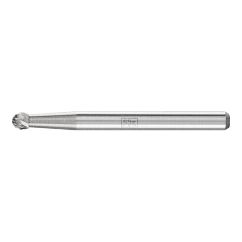 PFERD Hartmetall Frässtift Kugel KUD Ø 03x02 mm Schaft-Ø 3 mm Z3P universal mittel kreuzverzahnt