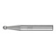 PFERD Hartmetall Frässtift Kugel KUD Ø 04x03 mm Schaft-Ø 6 mm Z3P universal mittel kreuzverzahnt-1