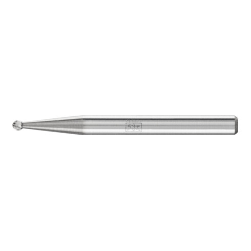 PFERD Hartmetall Frässtift Kugel KUD Ø 1,5x1 mm Schaft-Ø 3 mm Z5 universal fein