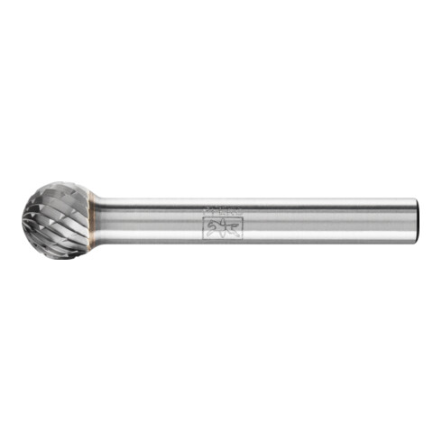 PFERD Hartmetall Frässtift Kugel KUD Ø 10x09 mm Schaft-Ø 6 mm Z3P universal mittel kreuzverzahnt