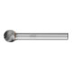 PFERD Hartmetall Frässtift Kugel KUD Ø 10x09 mm Schaft-Ø 6 mm Z5 universal fein-1