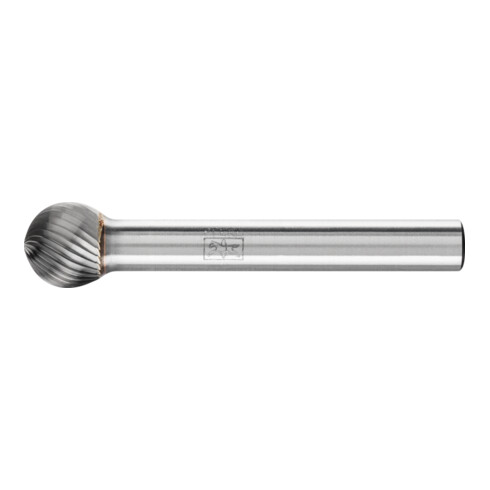 PFERD Hartmetall Frässtift Kugel KUD Ø 10x09 mm Schaft-Ø 6 mm Z5 universal fein