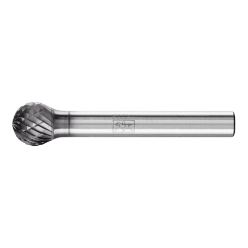 PFERD Hartmetall Frässtift Kugel KUD Ø 10x09mm Schaft-Ø 6mm Z3P universal mittel kreuzverzahnt HICOAT