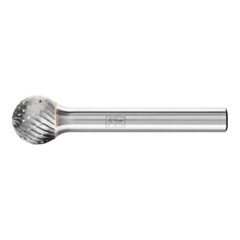 PFERD Hartmetall Frässtift Kugel KUD Ø 12x10mm Schaft-Ø 6 mm Z3P universal mittel kreuzverzahnt