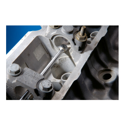 PFERD Hartmetall Frässtift Kugel KUD Ø 12x10mm Schaft-Ø 6x150mm Z3P universal mittel kreuzverzahnt