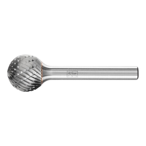 PFERD Hartmetall Frässtift Kugel KUD Ø 16x14 mm Schaft-Ø 6 mm Z3P universal mittel kreuzverzahnt