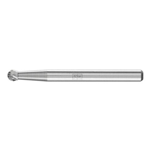 PFERD Hartmetall Frässtift Kugel KUD Ø 03x02 mm Schaft-Ø 3 mm Z4 universal mittel fein