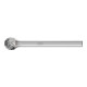 PFERD Hartmetall Frässtift Kugel KUD Ø 06x05 mm Schaft-Ø 3 mm Z4 universal mittel fein-1