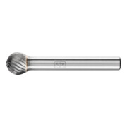 PFERD Hartmetall Frässtift Kugel KUD Ø 10x09 mm Schaft-Ø 6 mm Z3 universal mittel