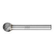 PFERD Hartmetall Frässtift Kugel KUD Ø 10x09 mm Schaft-Ø 6 mm Z3P universal mittel kreuzverzahnt