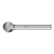 PFERD Hartmetall Frässtift Kugel KUD Ø 12x10mm Schaft-Ø 6 mm Z3P universal mittel kreuzverzahnt