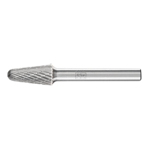 PFERD Hartmetall Frässtift Rundbogen KEL Ø 10x20mm Schaft-Ø 6 mm Z3P universal mittel kreuzverzahnt