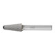 PFERD Hartmetall Frässtift Rundbogen KEL Ø 12x25 mm Schaft-Ø 8 mm Z3P universal mittel kreuzverzahnt-1