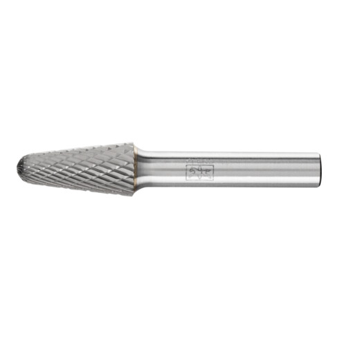 PFERD Hartmetall Frässtift Rundbogen KEL Ø 12x25 mm Schaft-Ø 8 mm Z3P universal mittel kreuzverzahnt