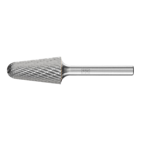 PFERD Hartmetall Frässtift Rundbogen KEL Ø 16x30mm Schaft-Ø 6 mm Z3P universal mittel kreuzverzahnt