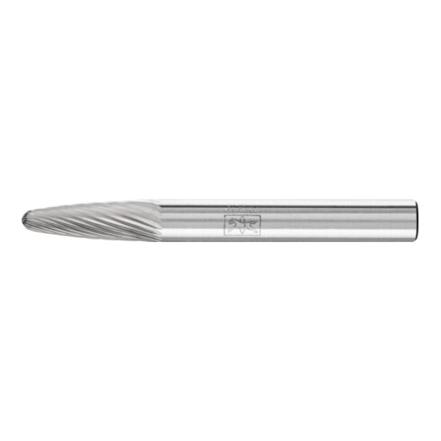 PFERD Hartmetall Frässtift Rundbogen RBF Ø 06x18 mm Schaft-Ø 6 mm Z5 universal fein