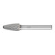 PFERD Hartmetall Frässtift Rundbogen RBF Ø 10x20mm Schaft-Ø 6 mm Z3P universal mittel kreuzverzahnt-1