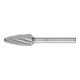 PFERD Hartmetall Frässtift Rundbogen RBF Ø 12x25 mm Schaft-Ø 6 mm Z1 universal grob-1