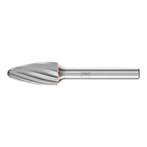 PFERD Hartmetall Frässtift Rundbogen RBF Ø 12x25 mm Schaft-Ø 6 mm Z1 universal grob