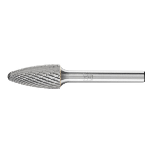 PFERD Hartmetall Frässtift Rundbogen RBF Ø 12x25 mm Schaft-Ø 6 mm Z3P universal mittel kreuzverzahnt