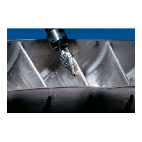 PFERD Hartmetall Frässtift Rundbogen RBF Ø 12x25 mm Schaft-Ø 6 mm Z3P universal mittel kreuzverzahnt
