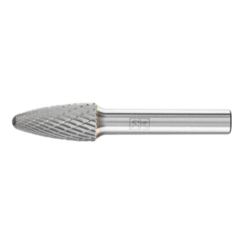 PFERD Hartmetall Frässtift Rundbogen RBF Ø 12x25 mm Schaft-Ø 8 mm Z3P universal mittel kreuzverzahnt