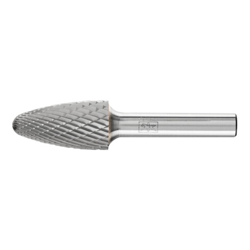 PFERD Hartmetall Frässtift Rundbogen RBF Ø 16x30mm Schaft-Ø 8 mm Z3P universal mittel kreuzverzahnt