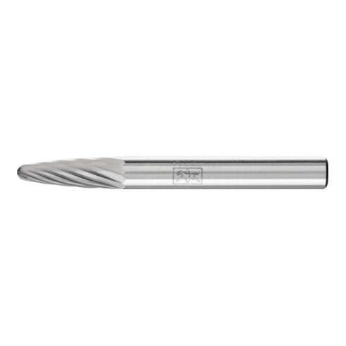 PFERD Hartmetall Frässtift Rundbogen RBF Ø 06x18 mm Schaft-Ø 6 mm Z3 universal mittel